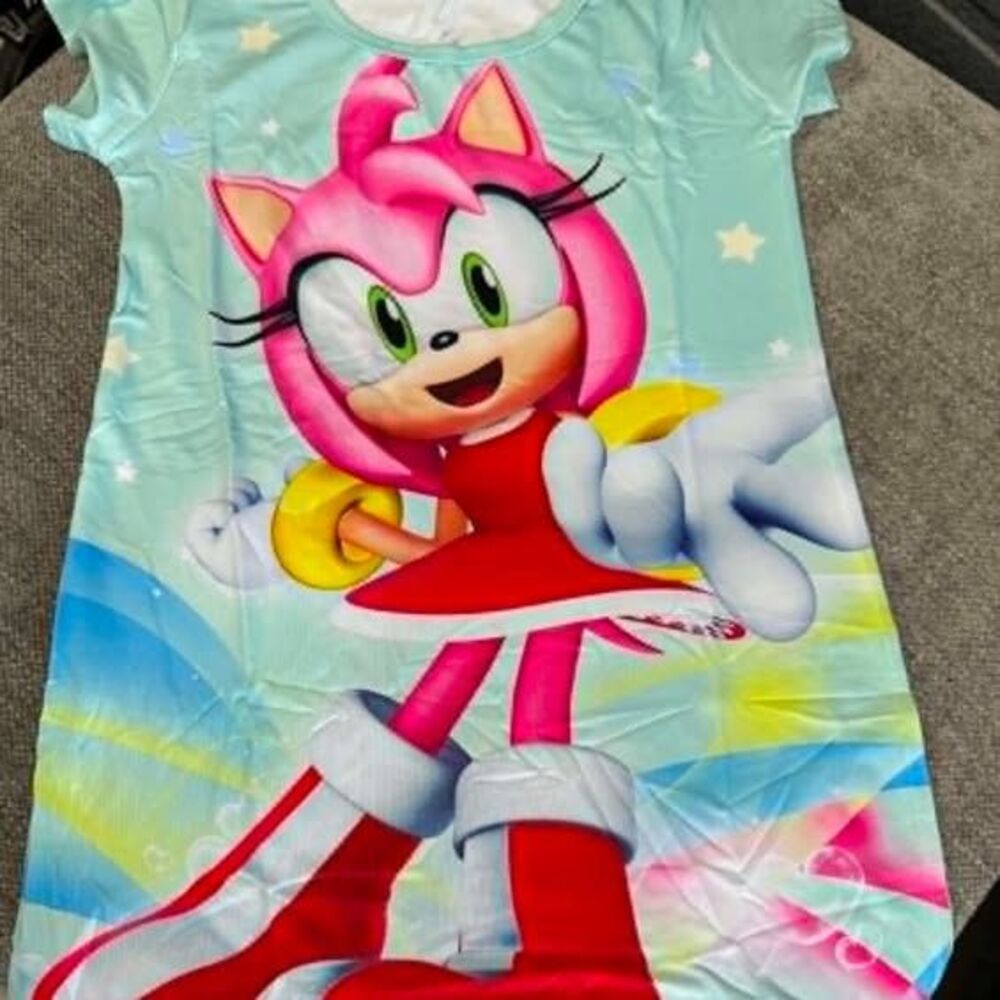 NEW SONIC THE HEDGE HOG SLEEP DRESS SIZE 2-6 YEARS 14 AVAILABLE